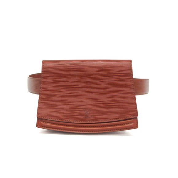 Louis Vuitton Epi Santur Tilsit Pouch M52603 Women's Fanny Pack Kenyan Brown - Picture 1 of 16